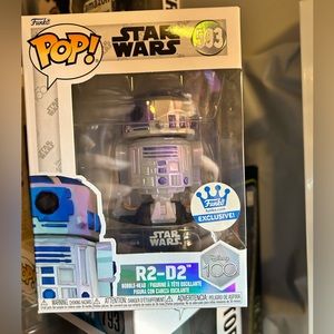 Funko exclusive R2D2  100 anniversary facette edition opalescent.  NIB in